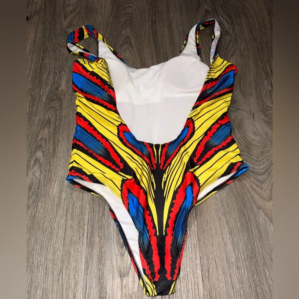 Festival Vibrant Multicolor Bodysuit Bathing Suit - Picture 6 of 6